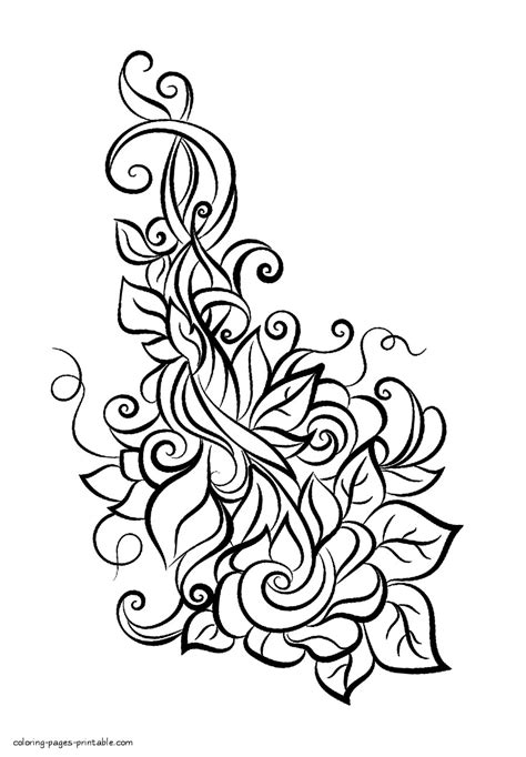 Large Flower Coloring Page COLORING PAGES PRINTABLE COM