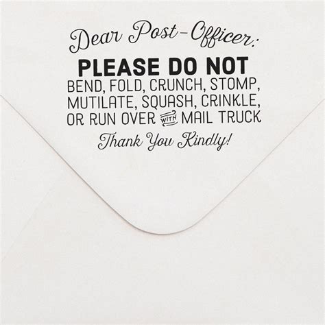 Do Not Bend Stamp Business Mail Stamp Choose From Wood Mounted With
