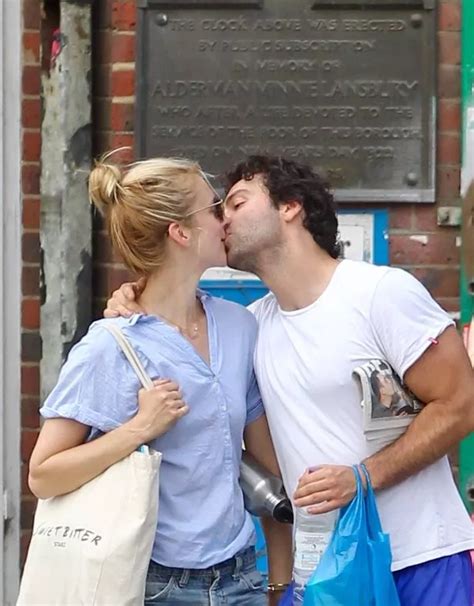 Poldark S Aidan Turner Can T Hide Affection For Girlfriend Caitlin Fitzgerald As He Pulls Her In
