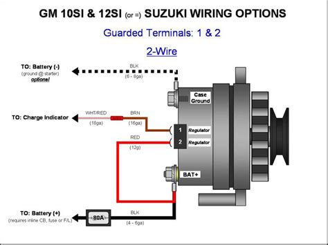 Gm Alternator Diagrams Gm 10si12si Alternator Wiring 2 Wire