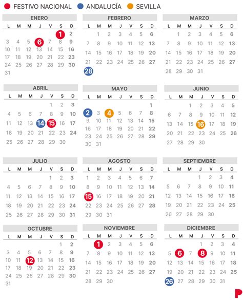 Calendario Laboral Sevilla 2022 Con Todos Los Festivos