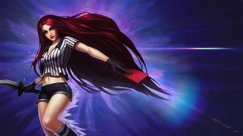 Red Haired Female Anime Character Digital Wallpaper League Of Legends