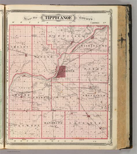 Map Of Tippecanoe County David Rumsey Historical Map Collection