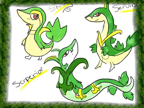 Snivy Evolutions By Bublesrock39 On Deviantart