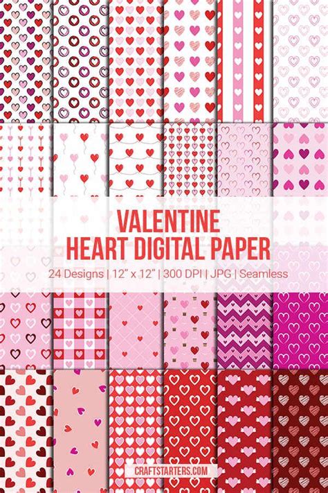 Free Valentine Heart Digital Paper Free Scrapbook Paper Digital
