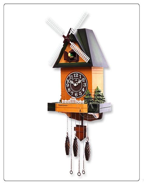 Fashion New Rustic Timekeeping Cuckoo Clock Windmill With Bird Chime