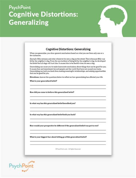 Identify Cognitive Distortions With This Printable Worksheet Style Worksheets