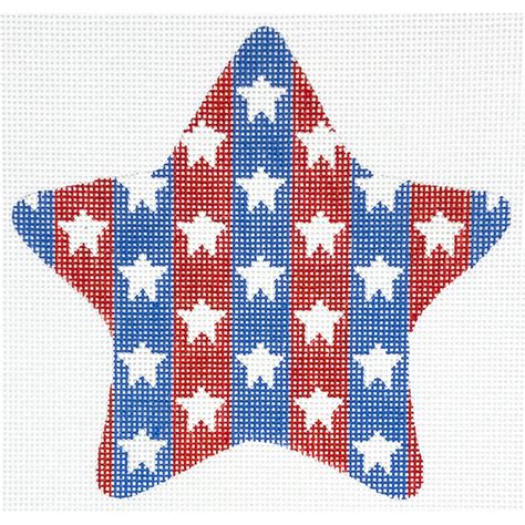 Patriotic Star White Stars On Stripes