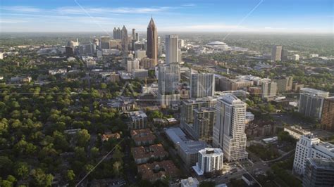 Midtown Skyscrapers And One Atlantic Center Atlanta Georgia Aerial