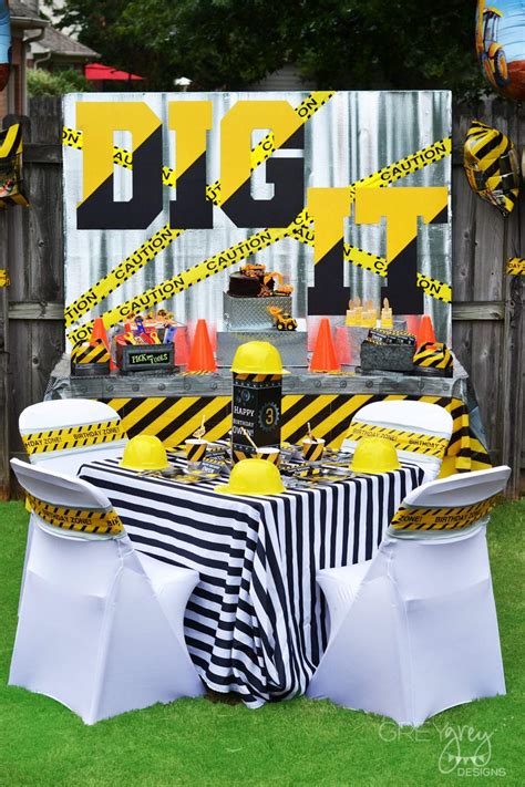 Construction Birthday Party Ideas Photo 1 Of 63 Catch My Party