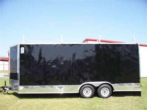 Elite 20 Foot Enclosed Trailer With Awning 439 American Trailer