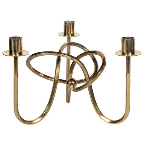 Art Deco Brass Knot Candle Holder By Josef Frank Candle Holders Art