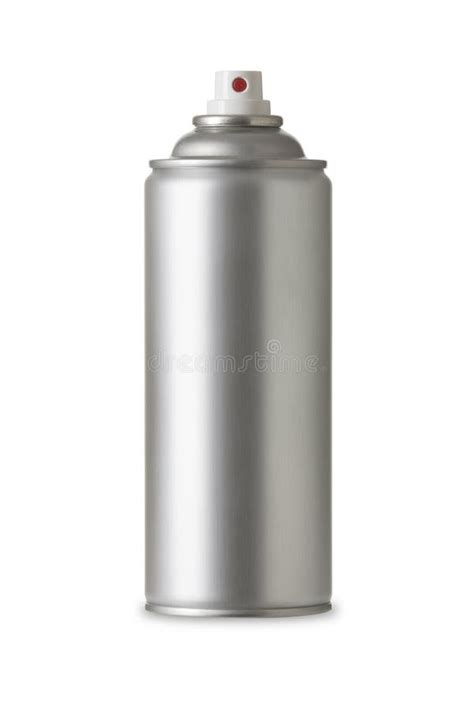 Blank Aluminum Spray Paint Can Realistic Photo Image Stock Image