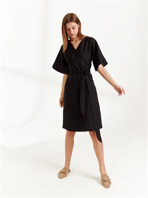 Mary Linen Wrap Dress Love And Confuse