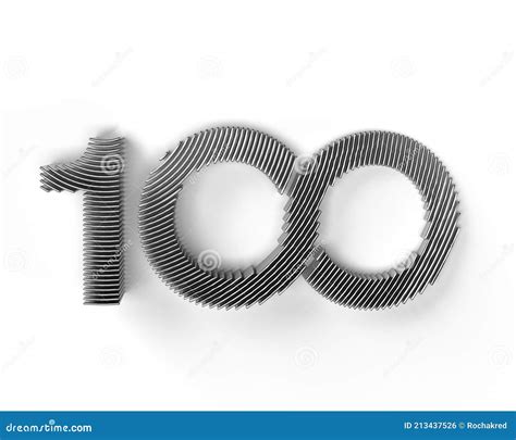 3d Render Of A 100 One Hundred Number Stock Illustration Illustration
