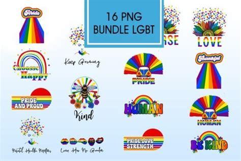 14 png bundle lgbt pride month graphic graphic by boss design · creative fabrica