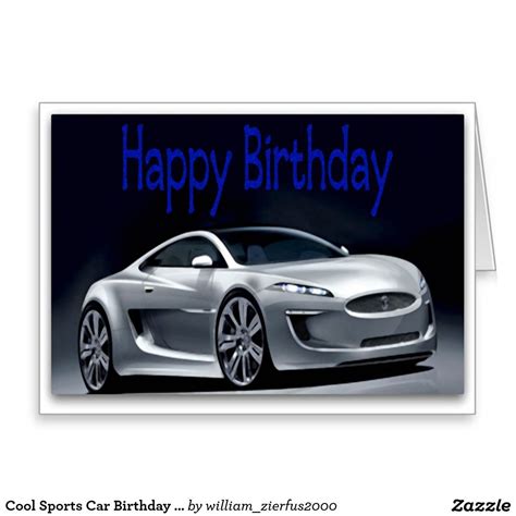 Cool Sports Car Birthday Card Zazzle Cool Sports Cars Sports Car