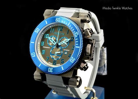 invicta 18731 coalition forces 51mm swiss made quartz chronograph grey strap watch i free shipping