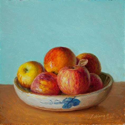 Wang Fine Art Apples In A Bowl Still Life Painting A Day
