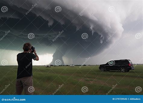 Storm Chaser Filming Tornado with Drone, Capturing Incredible Footage