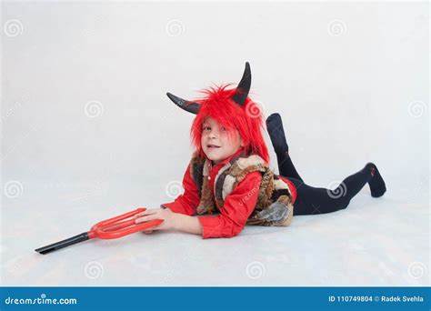 Cute Little Devil Stock Photo Image Of Infant Devil 110749804