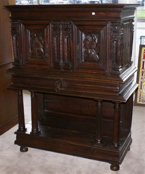 Satin nickel finish for a seamless addition to current fixtures. 17th century Jacobean carved blind door crystal cabinet ...