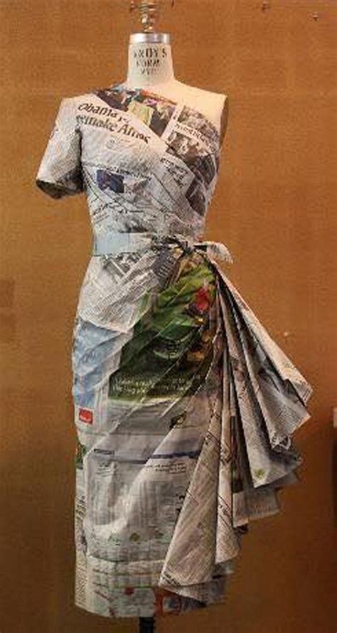 Costumes Made With Recycled Material Upcycle Art Paper Dress