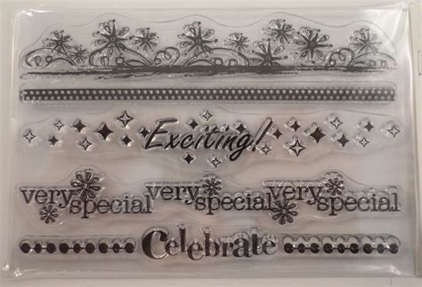 Stampology Sentiments Celebrate Very Special Exciting Border Clear