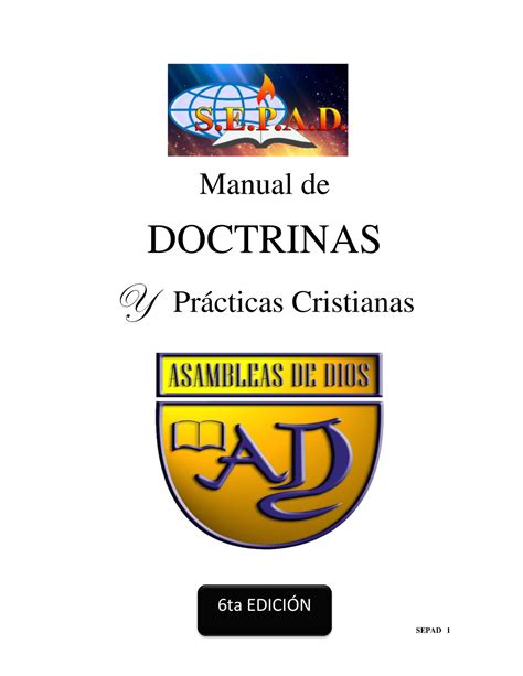 Manual De Doctrina Asambleas De Dios Manual De Doctrinas Y Prácticas