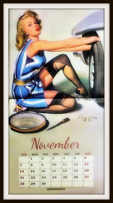 Gil Elvgren Pinup Calendar This Is The November Page Of A  Flickr