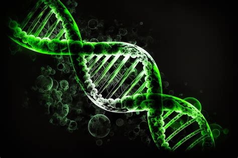 Premium AI Image The Future Of Our Genetic Code Green DNA