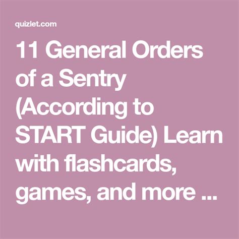 11 General Orders Of A Sentry Navy Quizlet Slideshare
