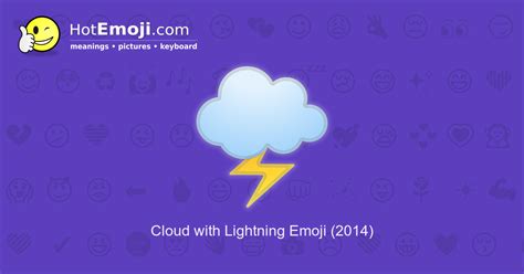 🌩️ Cloud With Lightning Emoji Meaning With Pictures From A To Z