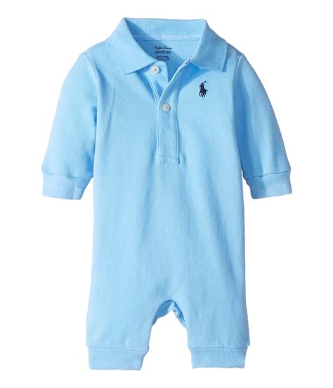 Ralph Lauren Baby Boy Ls Polo Coverall Chatham Blue 9 Months