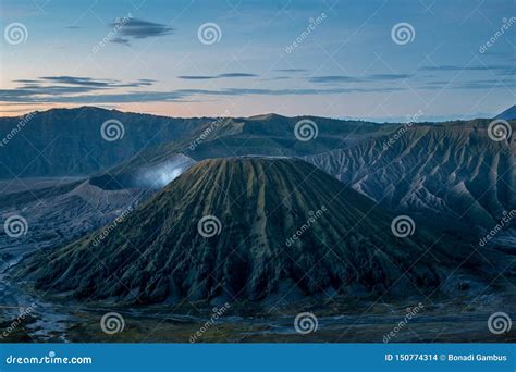 Lanscape View Of Gunung Batok At Bromo Tengger Semeru National Park