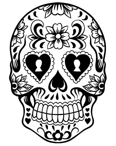 Skull Coloring Pages For Teenagers Coloring Pages