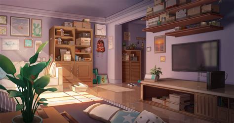 Download A Dreamy Anime Inspired Bedroom Wallpaper