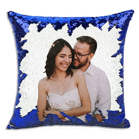 Custom Sequin Pillow With Photo Personalized Sequin Pillow Etsy