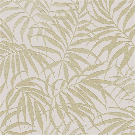 Tropic Beige And Gold Wallpaper Graham And Brown