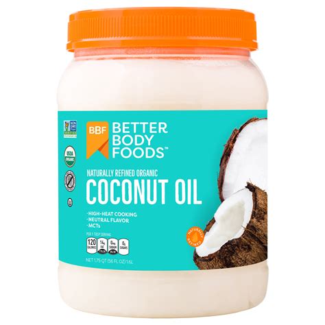 BetterBody Foods Naturally Refined Organic Coconut Oil 56 Fl Oz Jar