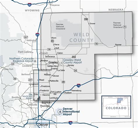 Weld County Map Upstate Colorado