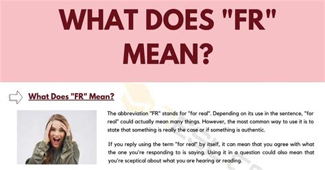 Fr Meaning What Does The Term Fr Mean And Stand For • 7esl