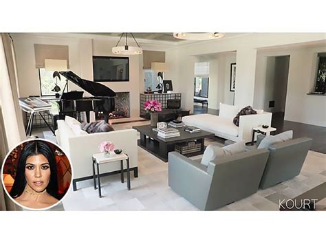 Kourtney Kardashian Take A Peak Inside Her Living And Dining Rooms