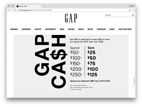 Log in to your account. Rewards Case Study: Gap VISA Card and GapCard