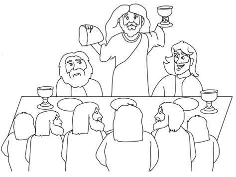 Catholic Last Supper Coloring Pages Coloring Pages