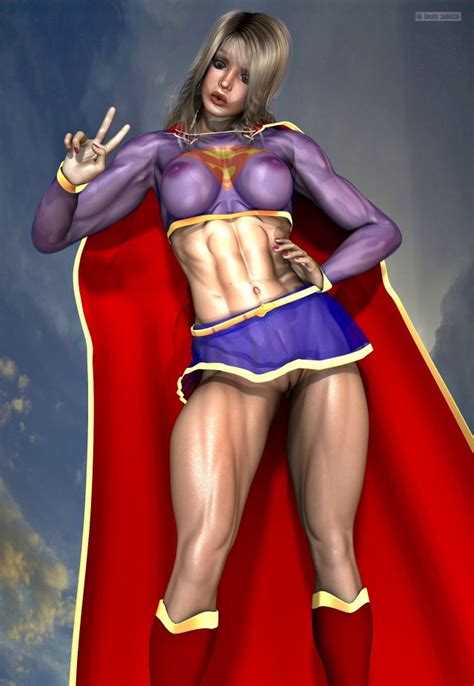 Supergirl Computer Generated Muscular Pinup Supergirl Porn Pics Compilation Luscious Hentai