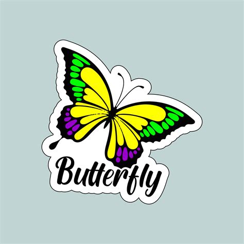 Beautiful Colorful Butterflies Butterfly Illustration For Stickers Or