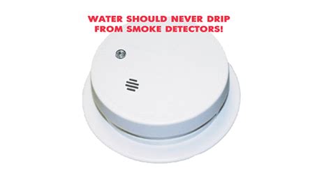 If water is leaking from either your ceiling fan or light fixture, this is the article you'll need. Water dripping through smoke detector
