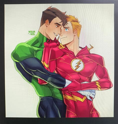 Barry Allen And Hal Jordan Commission Spare Rib Cage Batman Funny