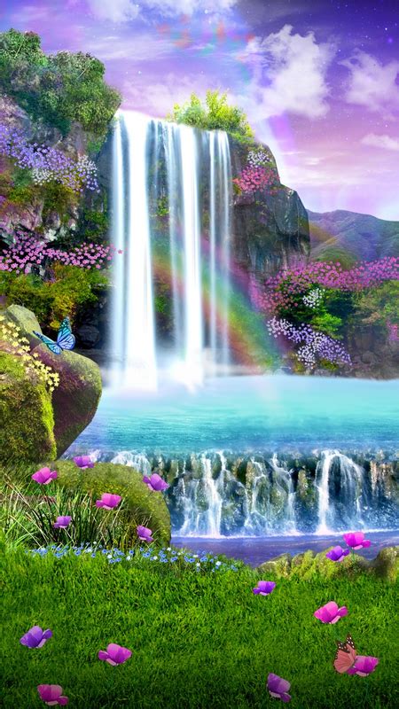 Aim Fantasy Waterfallwallpaper Apps On Galaxy Store Resim Sanatı